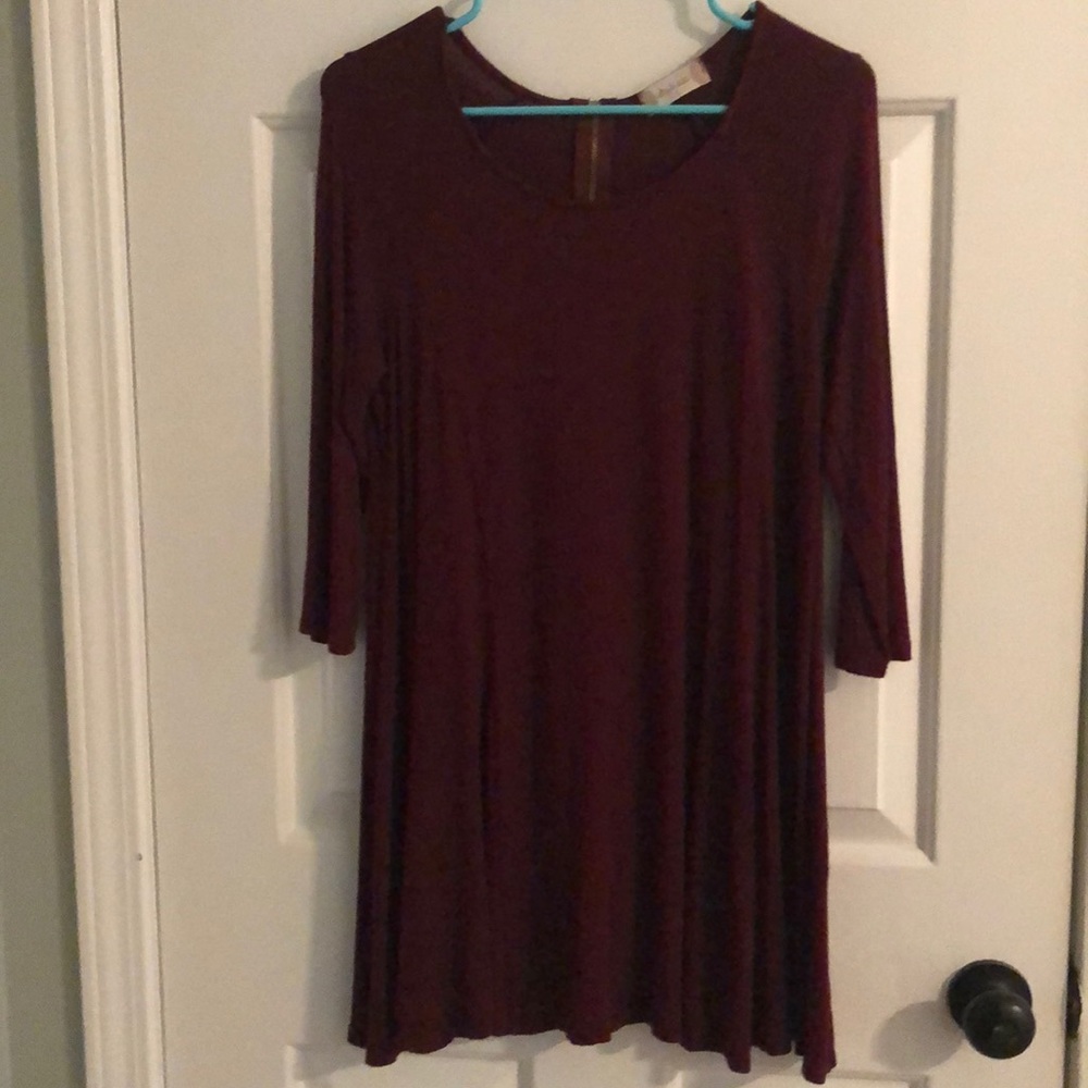 3/4 length sleeve soft dress